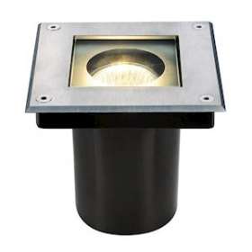 DASAR 70, carré, GU10, QPAR51, encastré de sol, inox 304, max. 35W, IP67|SLV-DC5229374