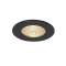 PATTA-I encastré plafond, rond, noir, 12W, 3000K, 38DEG, alim incluse