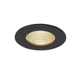 PATTA-I encastré plafond, rond, noir, 12W, 3000K, 38DEG, alim incluse|SLV-DC5114420