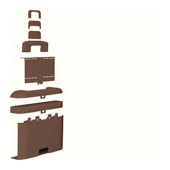 Té de Dérivation, 3D ATA 20X75 Marron|Hager-HAGATA207588014