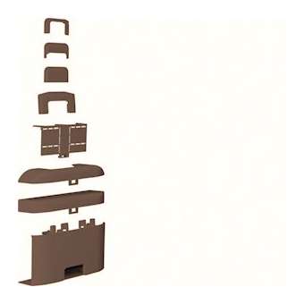 Té de Dérivation, 3D ATA 20X50 Marron|Hager-HAGATA205088014