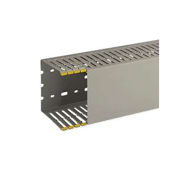 Goulotte de câblage au pas de 12,5 T1-D 100x100 grise|Iboco-IBOB12532