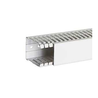 Goulotte de câblage au pas de 12,5 sans halogène T1-ZH 60x80 grise|Iboco-IBOB12582