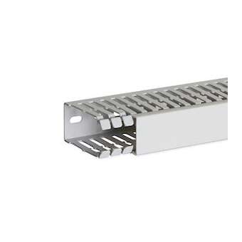 Goulotte de câblage au pas de 12,5 sans halogène T1-ZH 40x80 grise|Iboco-IBOB12581