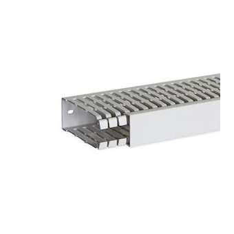 Goulotte de câblage au pas de 12,5 sans halogène T1-ZH 40x100 grise|Iboco-IBOB12589