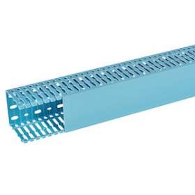 Goulotte de câblage Segma BSI - 80x80mm - Fond+couvercle - Longueur 2m -PVC Bleu|Planet wattohm-PLW33048