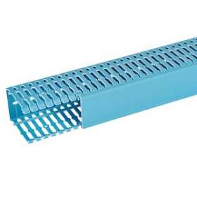 Goulotte de câblage Segma BSI - 60x80mm - Fond+couvercle - Longueur 2m -PVC Bleu|Planet wattohm-PLW33047