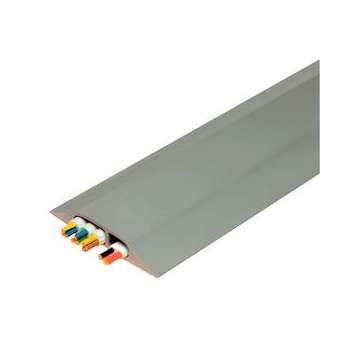 DOUBLE: passage de cable Pietons - Gris 1,50m - 2 canaux (10x30mm et 10x20mm) -|Cable equipements-CQSPCD10B150