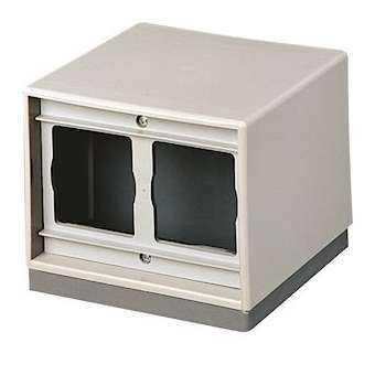 Borne nue livrée avec sépar +2 plaques supports h90mmxl110mmxp110mm gris clair|Hager-HAGTEHASOL508