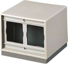 Borne nue livrée avec sépar +2 plaques supports h90mmxl110mmxp110mm gris clair|Hager-HAGTEHASOL508