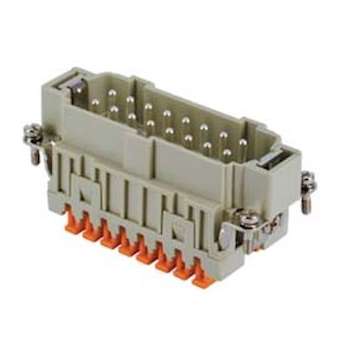 Insert mâle 16P+T 16A 500V gabarit 77.27 série Squich|Ilme-IL1CSHM16