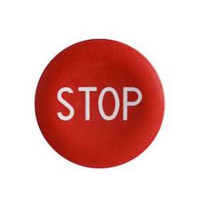 Harmony cabochon lisse STOP - rouge pour poussoir rond D22|Schneider Electric-SCHZBA434
