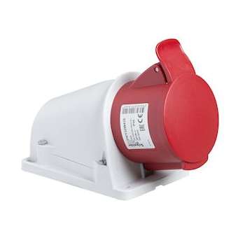 PratiKa - socle de prise incliné -16 A - 2P+T - 380-415 V CA - en saillie- IP44|Schneider Electric-SCHPKY16W433