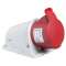 PratiKa - socle de prise incliné -16 A - 2P+T - 380-415 V CA - en saillie- IP44