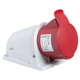 PratiKa - socle de prise incliné -16 A - 2P+T - 380-415 V CA - en saillie- IP44|Schneider Electric-SCHPKY16W433