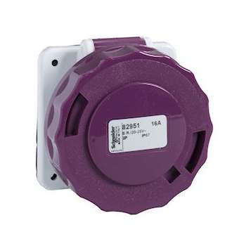 PratiKa - socle de priseindustrielle droite - 16 A - 2P - 20-25 V CA - IP67|Schneider Electric-SCH82951
