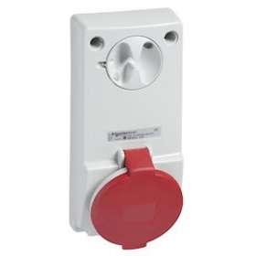 PratiKa - prise verrouillable - 16 A 3P+T - 380-415 V CA IP44 - sur panneau|Schneider Electric-SCH82035