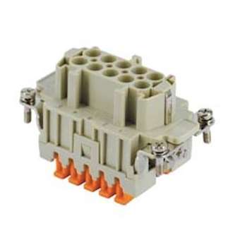 Insert femelle 10P+T 16A 500V gabarit 57.27 série Squich|Ilme-IL1CSHF10