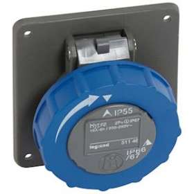 Prise à entraxes unifiés Hypra IP66/67-55 - 200V~ à 250V~ - 2P+T - plastique|Legrand-LEG051146