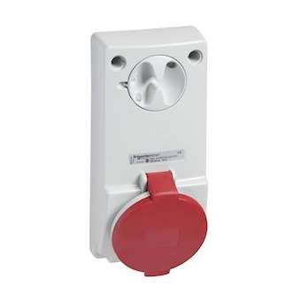 PratiKa - prise verrouillable - 32 A 3P+N+T - 380-415 V CA IP44 - sur panneau|Schneider Electric-SCH82047