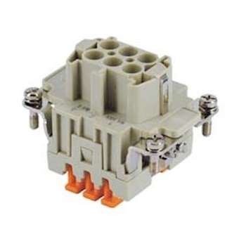 Insert femelle 6P+T 16A 500V gabarit 44.27 série Squich|Ilme-IL1CSHF06