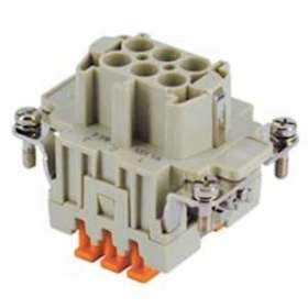 Insert femelle 6P+T 16A 500V gabarit 44.27 série Squich|Ilme-IL1CSHF06