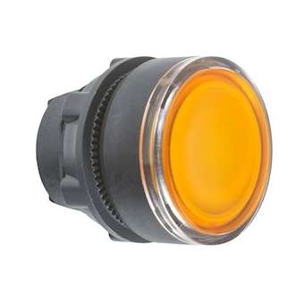 Harmony XB5 - tête bouton poussoir lumineux DEL - D22 - orange|Schneider Electric-SCHZB5AW353
