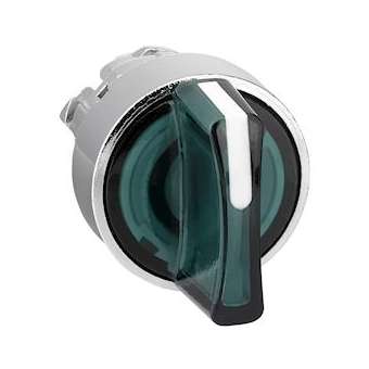 Harmony XB4 - tête bouton à manette lumineux - D22 - 3 pos fix - vert|Schneider Electric-SCHZB4BK1333