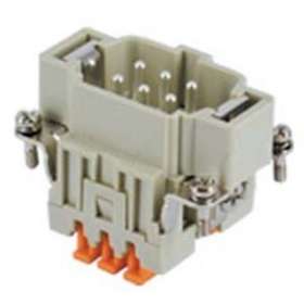Insert mâle 6P+T 16A 500V gabarit 44.27 série Squich|Ilme-IL1CSHM06