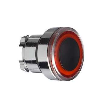 Harmony XB4 - tête bouton poussoir lumineux DEL - D22 - anneau - rouge|Schneider Electric-SCHZB4BW943