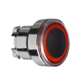 Harmony XB4 - tête bouton poussoir lumineux DEL - D22 - anneau - rouge|Schneider Electric-SCHZB4BW943
