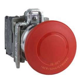 Harmony XB4 - bouton arrêt urgence Atx - D40 - pouss tirer - rouge - 1O+1F - vi|Schneider Electric-SCHXB4BT845EX