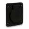 PratiKa - socle de prise NF 65x85mm - 2P+T 10-16 A - IP54 - connex. arr. - noir