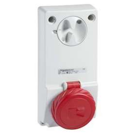 PratiKa - prise verrouillable 16 A - 3P+T - 380-415 V CA - IP65 - sur panneau|Schneider Electric-SCH82085