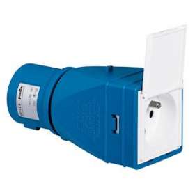 Adaptateur industriel et domestique 2P+T avec volet livré monté|Legrand-LEG052103