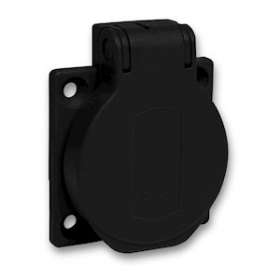 PratiKa - socle de prise NF 50x50mm - 2P+T 10-16 A - IP54 - connex. arr. - noir|Schneider Electric-SCHPKN51N