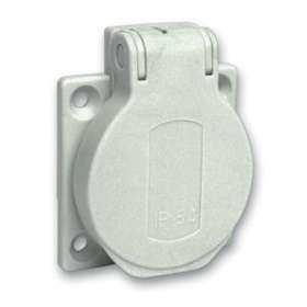 PratiKa - socle de prise NF 50x50mm - 2P+T 10-16 A - IP54 - connex. lat. - gris|Schneider Electric-SCHPKN52G