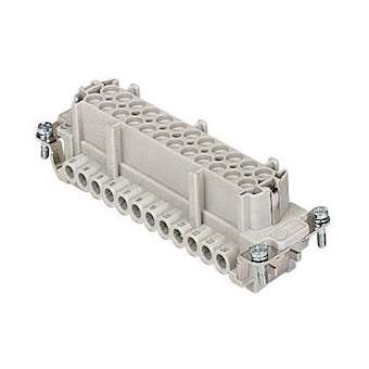 Insert femelle à visser 16A 500V 24P+T gabarit 104.27|Ilme-IL1CNEF24T