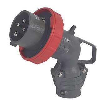 Fiche mobile coudée Hypra IP66/67-55 16A - 380V~ à 415V~ - 3P+T - plastique|Legrand-LEG051110