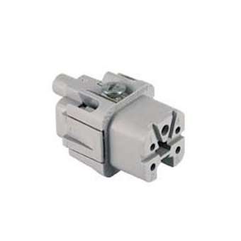 Insert femelle à visser 4P+T 10A 250V gabarit 21.21|Ilme-IL1CKF04