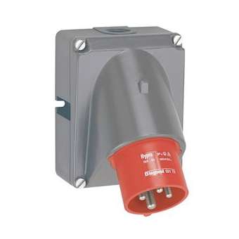 Fiche inclinée Hypra IP44 32A - 380V~ à 415V~ - 3P+T - plastique|Legrand-LEG052873