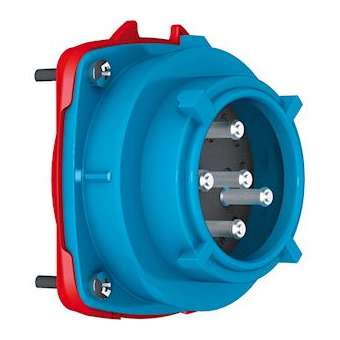 PN Connecteur Poly bleu Size.1 IP66/67 3P+T 30A 440V AC|Marechal-MAR01N8013