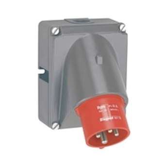 Fiche inclinée Hypra IP44 16A - 380V~ à 415V~ - 3P+T - plastique|Legrand-LEG052173