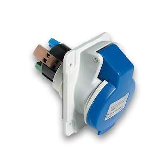 PratiKa - socle de prise industrielle coudée 32 A - 2P+T - 200-250 V CA - IP44|Schneider Electric-SCHPKY32F423