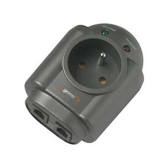 S1 LAN Parasurtenseur 1 Prise FR + 2 RJ11/45|Infosec communication-IN8S1LAN