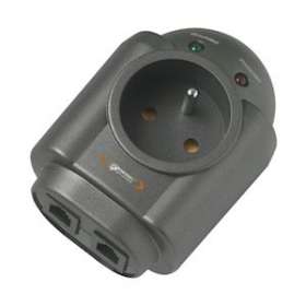 S1 LAN Parasurtenseur 1 Prise FR + 2 RJ11/45|Infosec communication-IN8S1LAN