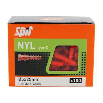 NYL 5X25 avec collerette|Spit-SPT057070