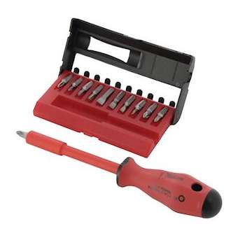 Tournevis porte-embout isolé 1000 V avec 11 embouts|Bizline-BIZ700490