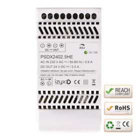 Alimentation rail DIN 3M 230V AC / 27,6V DC (24-28V) / 2,5A|-IZYPSDX2402.5HE