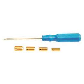 Jeu de 4 embouts M4 et tournevis 6 pans, pour aiguille nylon|Agi robur-AGI398447